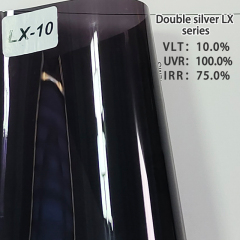 10%VLT 100% UV Double silver metal sputter car window tint film LX10 uv protection explosion proof glass protective Safety film