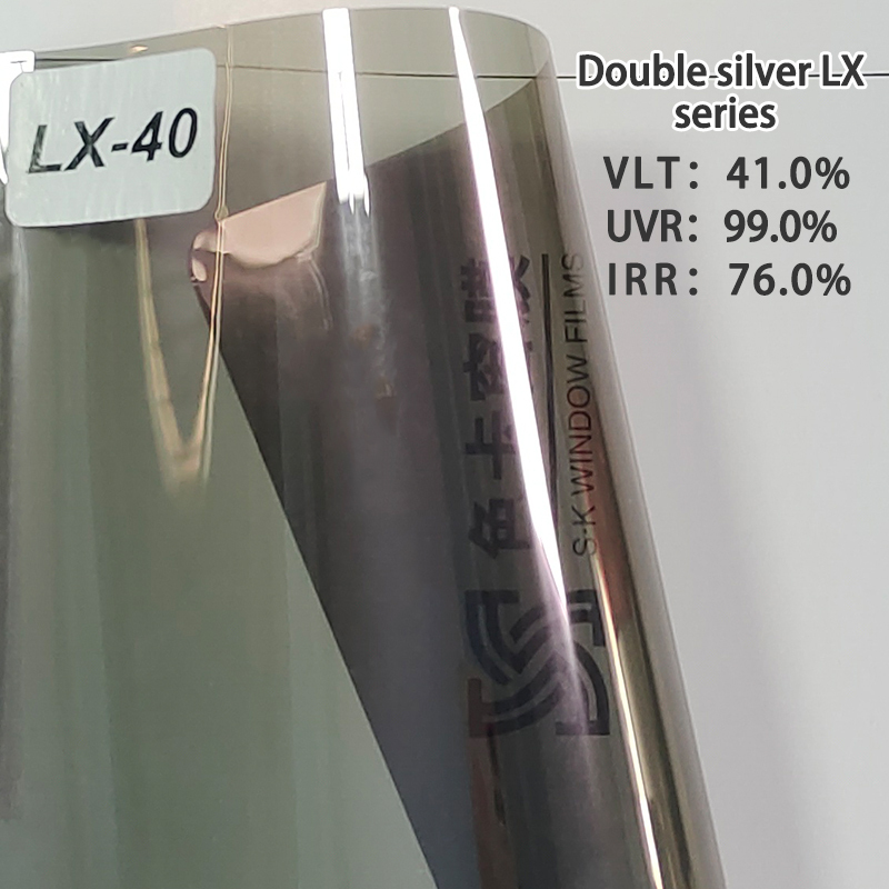 UV rejective HD double silver metal sputter film car solar tint window film protection explosion proof glass film