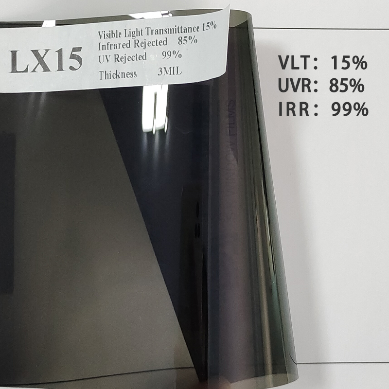 15%VLT car solar tint window film double silver metal sputter film uv protection explosion proof glass film Diamonds LX15