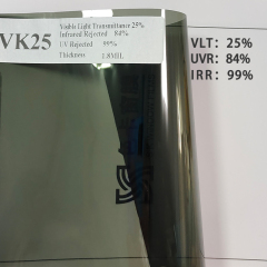 VK25 double silver metal magnetron sputtering heat insulation windshield uv reflective solar window tint film sun control film