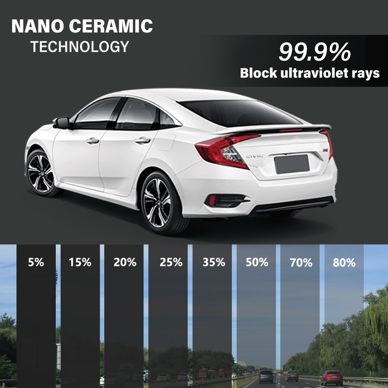 1.52*30m 99% UV reject solar Glass Sun Blocking Privacy films 2mil high insulation film HS3590 window tint film for glass