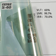 Single silver Phantom S60 sun heat rejection reflective film window tint solar film mirror waterproof privacy film