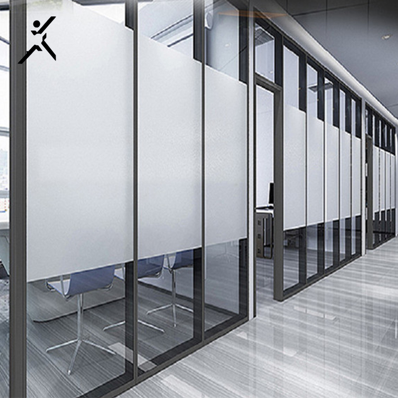 Building White Matte Privacy Window Film Frosted Glass Opaque White Decoration window Safety Film for office Shower Room
