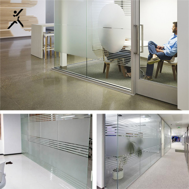 Building White Matte Privacy Window Film Frosted Glass Opaque White Decoration window Safety Film for office Shower Room