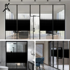 Building Window tint film Frosted Glass Film Black unidirectional dot gradient peep prevent privacy safety decorative film