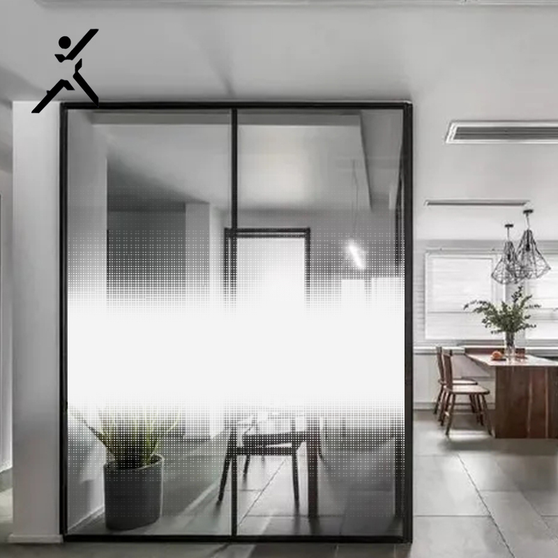 PET Office decorative glass frosted transparent window film White bidirectional dot gradient privacy peeping protective film