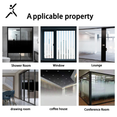Building White Matte Privacy Window Film Frosted Glass Opaque White Decoration window Safety Film for office Shower Room