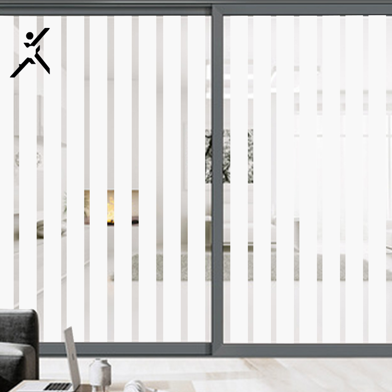 1.52*30M Building Privacy Window Film White strip Glass Opaque Translucent stripe Decoration window Film for office Shower Room