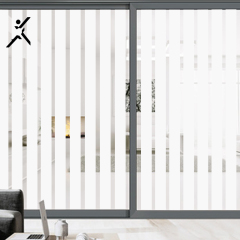 1.52*30M Building Privacy Window Film White strip Glass Opaque Translucent stripe Decoration window Film for office Shower Room