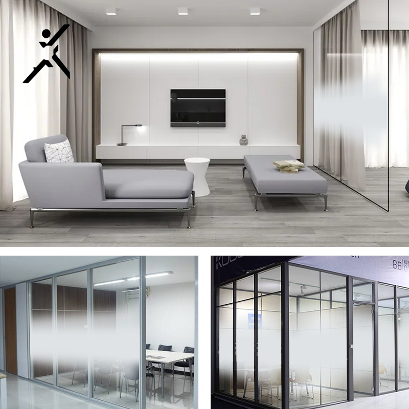 Office decorative glass window tint film White bidirectional snowflake gradient PET privacy protective film building film