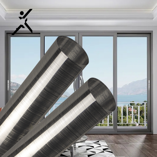 Office peep prevent heat insulation film Silver wire drawing decorative window film