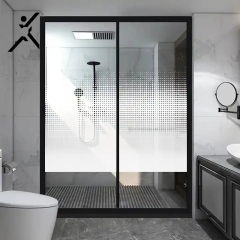 Opaque window tint film Protect privacy sticker White Unidirectional dot gradient office building glass safety film