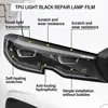 30CM*15M TPU light Black Hot Repair Scratch Headlight Anti scratch Headlight self healing color film for car lamp