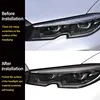 30CM*15M TPU light Black Hot Repair Scratch Headlight Anti scratch Headlight self healing color film for car lamp