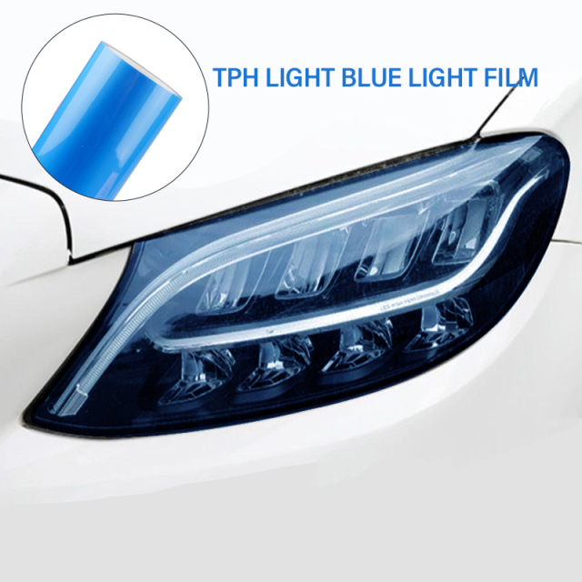 Car TPH car headlamp Light blue Tint Film Taillight self healing hot repair protective color lamp PPF film for car