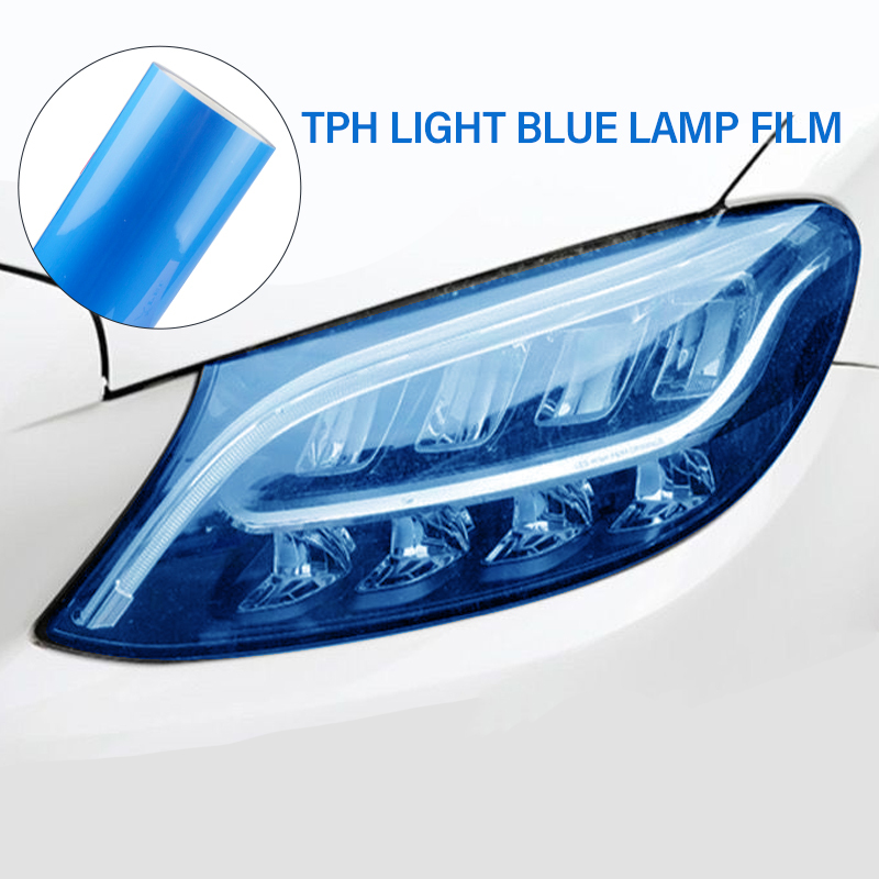 Car TPH car headlamp Light blue Tint Film Taillight self healing hot repair protective color lamp PPF film for car