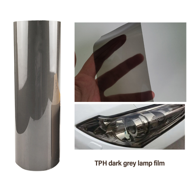 Car TPH Headlight Automobile Tail Light Led Lamp Dark Grey Film Scratch proof Car Wrap Protective Headlight Color Film