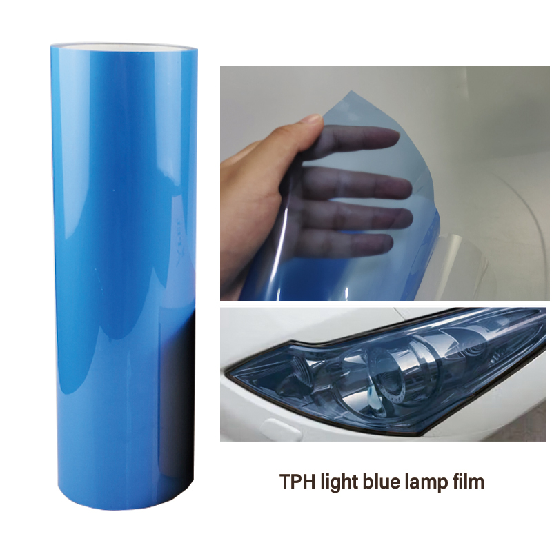 Car TPH car headlamp Light blue Tint Film Taillight self healing hot repair protective color lamp PPF film for car