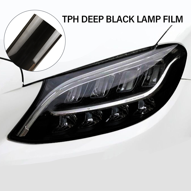 Car TPH Headlight Light Black Automobile Tail Light Led Lamp Film Scratch proof Car Wrap Protective Headlight Film Motorcycle