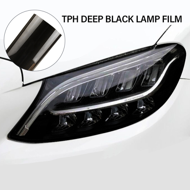 Car TPH Headlight Light Black Automobile Tail Light Led Lamp Film Scratch proof Car Wrap Protective Headlight Film Motorcycle