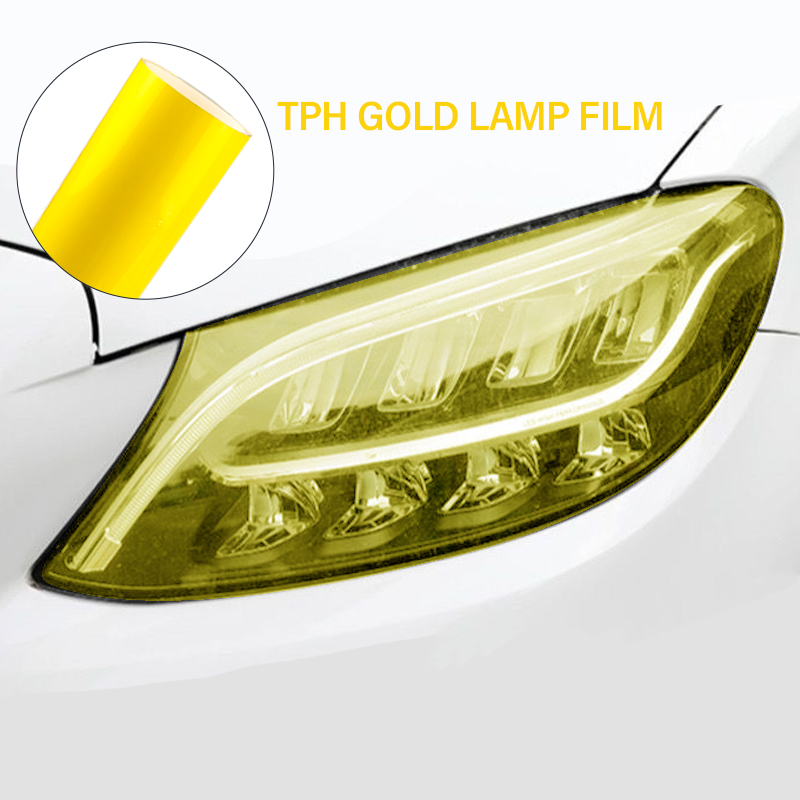 0.3*10M Headlight Tint Film Yellow Taillight Self repair Gold Paint Protection Film PPF Car headlamp film ppf tph for Car
