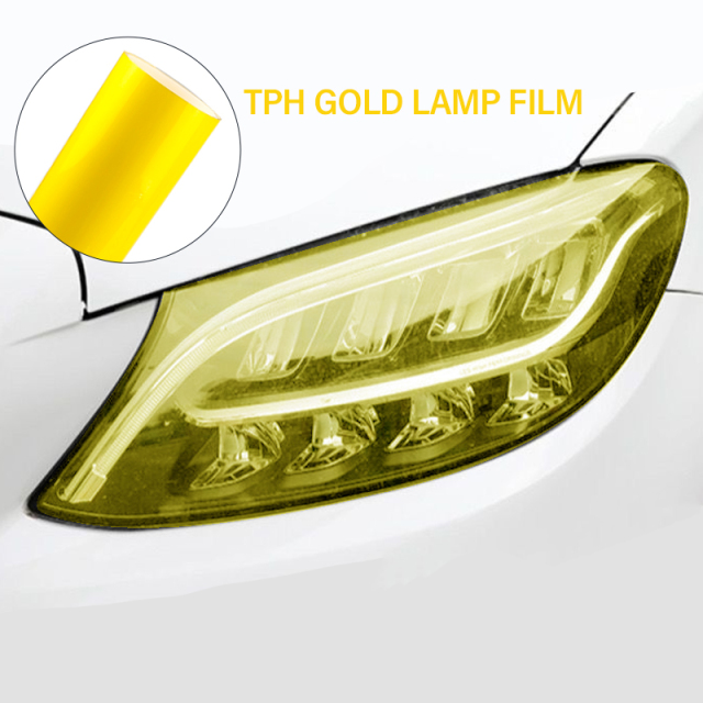 0.3*10M Headlight Tint Film Yellow Taillight Self repair Gold Paint Protection Film PPF Car headlamp film ppf tph for Car
