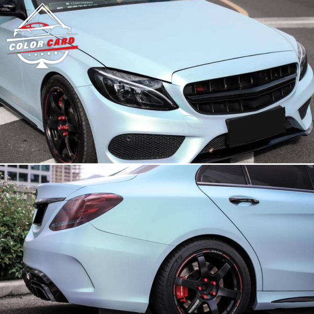 New Color High Glossy Yuanfeng Blue Charm Green Anti Scratch Waterproof Car Wrapping Vinyl Film PVC Wrapping Film