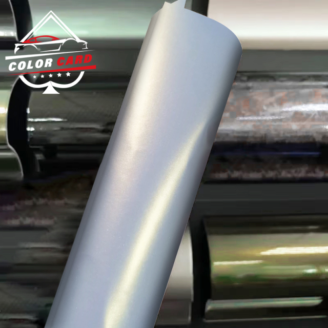 Yuanfeng Blue Charm Gold Popular Color Metallic Air Bubble Free Waterproof PVC Automotive Roll Metallic Golden Car Wrap Vinyl