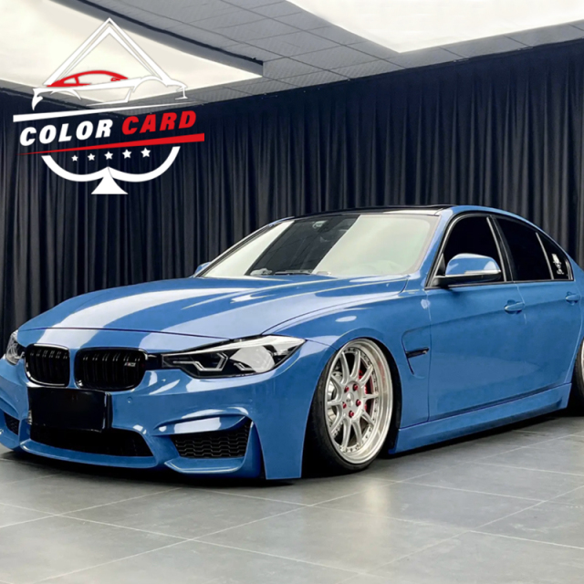 Crystal Abu Dhabi blue Car Wrap Vinyl Film High Bright Glossy Blue vinyl car wrapping film foil for car wrap vinyl