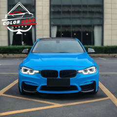 Self adhesive pvc vinyl film super bright ice blue car color changing wrapping film car decoration film