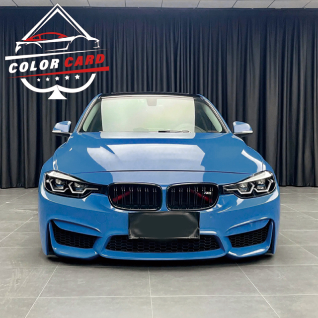 Crystal Abu Dhabi blue Car Wrap Vinyl Film High Bright Glossy Blue vinyl car wrapping film foil for car wrap vinyl