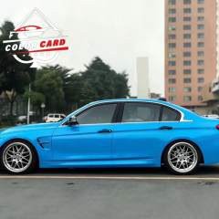 Self adhesive pvc vinyl film super bright ice blue car color changing wrapping film car decoration film