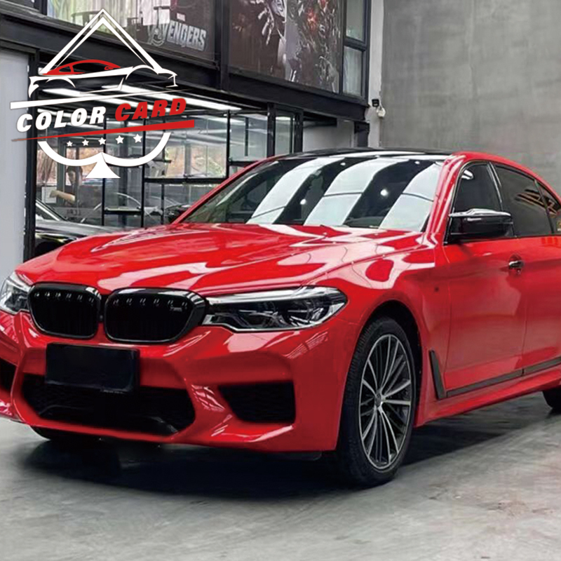 Ultra Gloss Ferrary Red Car Wrap Film car wrapping film vinyl Stickers Glossy Red car wrap vinyl film