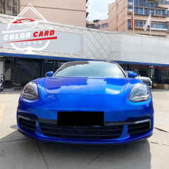 Air Bubble Car Wrap Vinyl Film Crystal sapphire blue glossy blue vinyl wrap film pvc decorative film for car
