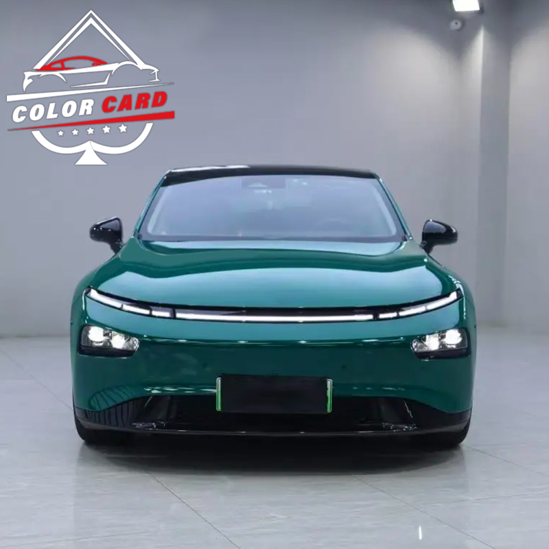 Gloss Scratch proof Car Wrap Vinyl Film Crystal Hell Green Air Bubble vinyl wrap film pvc decorative film for car