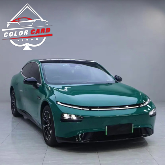 Gloss Scratch proof Car Wrap Vinyl Film Crystal Hell Green Air Bubble vinyl wrap film pvc decorative film for car