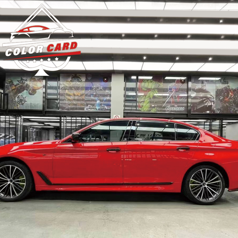 Ultra Gloss Ferrary Red Car Wrap Film car wrapping film vinyl Stickers Glossy Red car wrap vinyl film