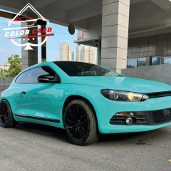 Gloss Scratch proof Tiffanny Car Wrap Vinyl Film Crystal Green Air Bubble vinyl wrap film pvc decorative film for car