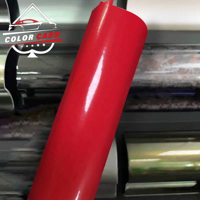 Ultra Gloss Ferrary Red Car Wrap Film car wrapping film vinyl Stickers Glossy Red car wrap vinyl film