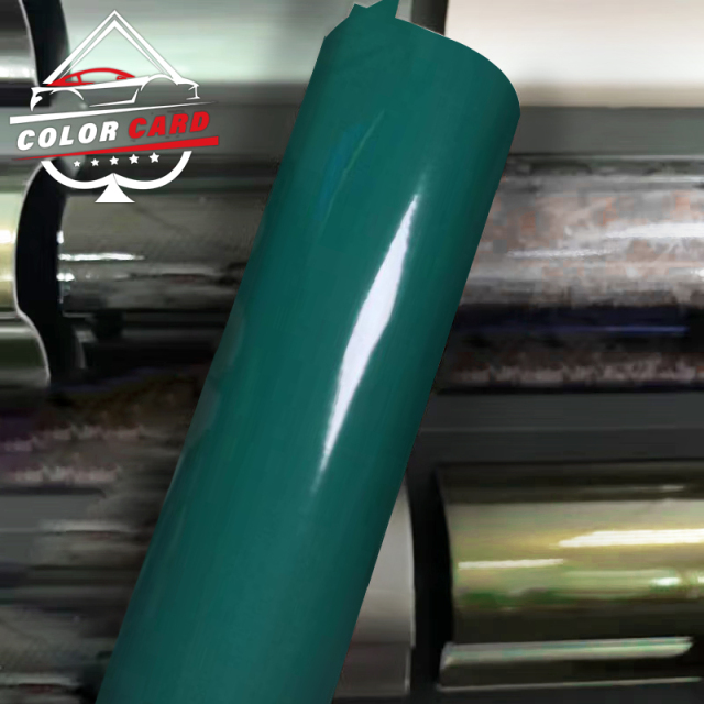 Gloss Scratch proof Car Wrap Vinyl Film Crystal Hell Green Air Bubble vinyl wrap film pvc decorative film for car