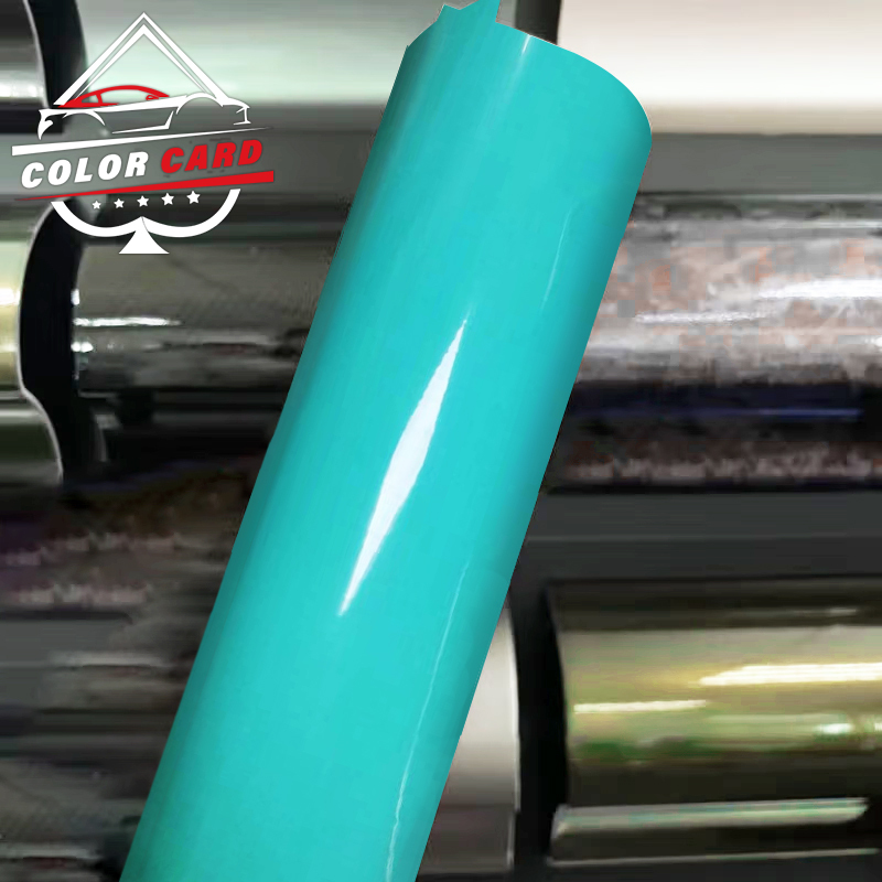 Gloss Scratch proof Tiffanny Car Wrap Vinyl Film Crystal Green Air Bubble vinyl wrap film pvc decorative film for car
