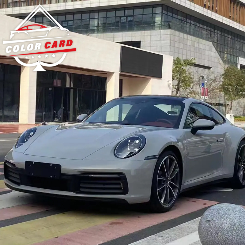 Porschee Original Paint GT Silver Car Wrap Vinyl Silver Car Body Sticker Decorative Films Car Wrapping Foil Adhesive