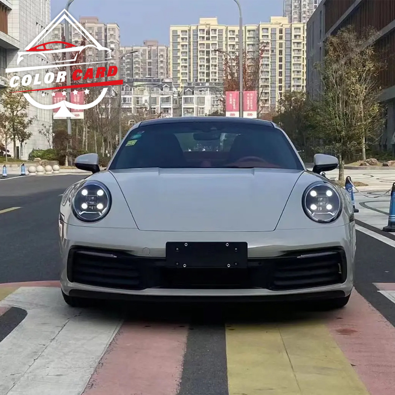 Porschee Original Paint GT Silver Car Wrap Vinyl Silver Car Body Sticker Decorative Films Car Wrapping Foil Adhesive