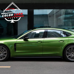 Super Bright Porschee Original Paint Mamba Green Car Wrap Vinyl Metallic Green Car Body Sticker Decorative Films