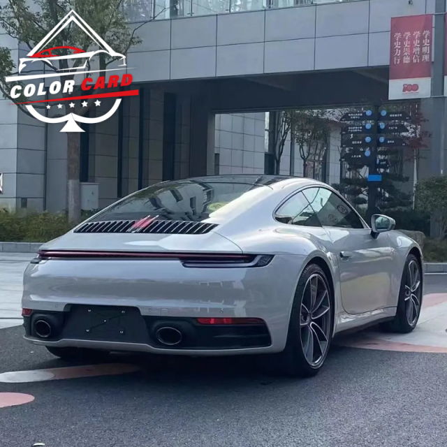 Porschee Original Paint GT Silver Car Wrap Vinyl Silver Car Body Sticker Decorative Films Car Wrapping Foil Adhesive