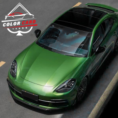 Super Bright Porschee Original Paint Mamba Green Car Wrap Vinyl Metallic Green Car Body Sticker Decorative Films