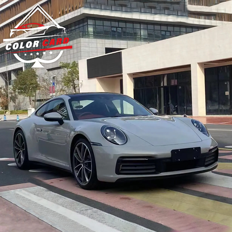 Porschee Original Paint GT Silver Car Wrap Vinyl Silver Car Body Sticker Decorative Films Car Wrapping Foil Adhesive