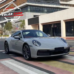 Porschee Original Paint GT Silver Car Wrap Vinyl Silver Car Body Sticker Decorative Films Car Wrapping Foil Adhesive