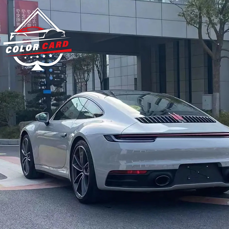 Porschee Original Paint GT Silver Car Wrap Vinyl Silver Car Body Sticker Decorative Films Car Wrapping Foil Adhesive