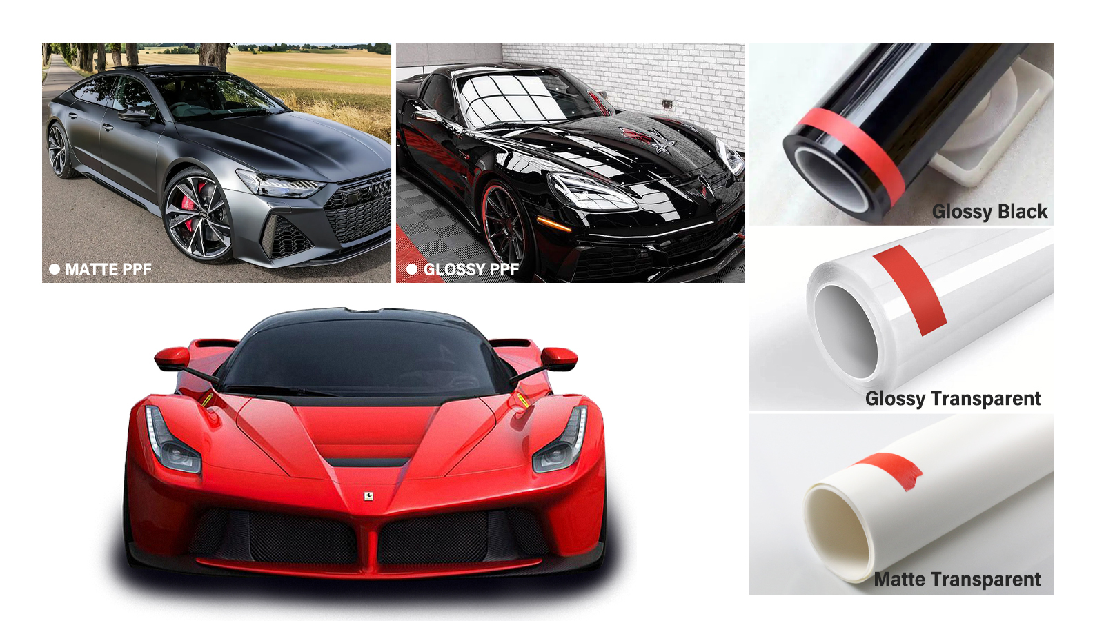 Glossy TPH TPU PPF film self healing Clear Anti Scratch Self-adhesive Transparent ppf Car Paint Protection Film